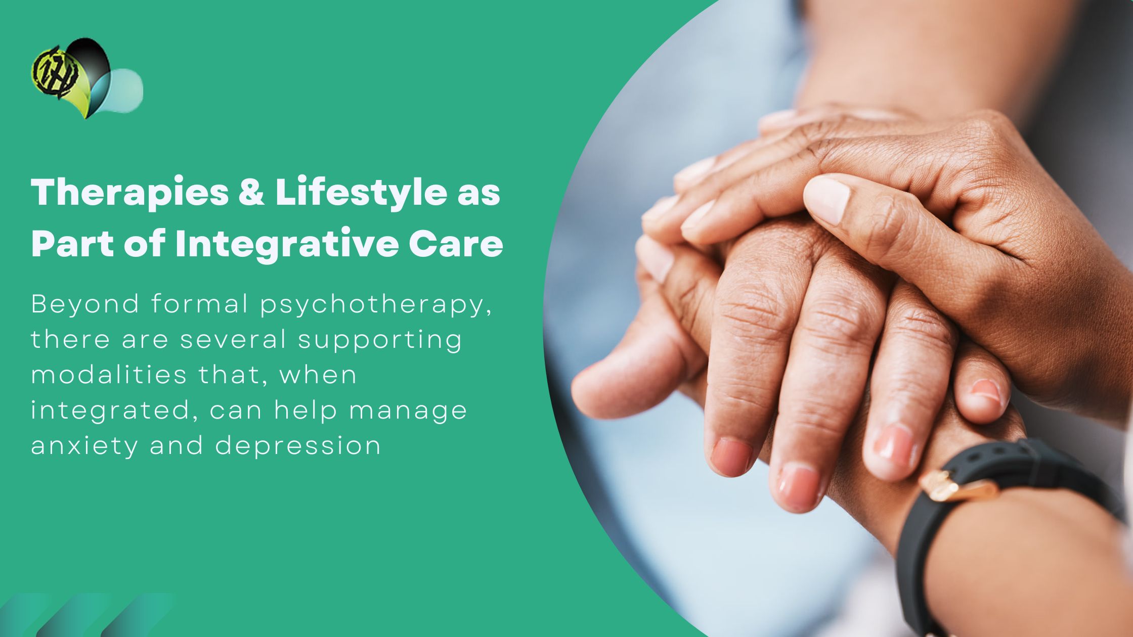 Smiling therapist talking with a patient during an integrative anxiety and depression management session