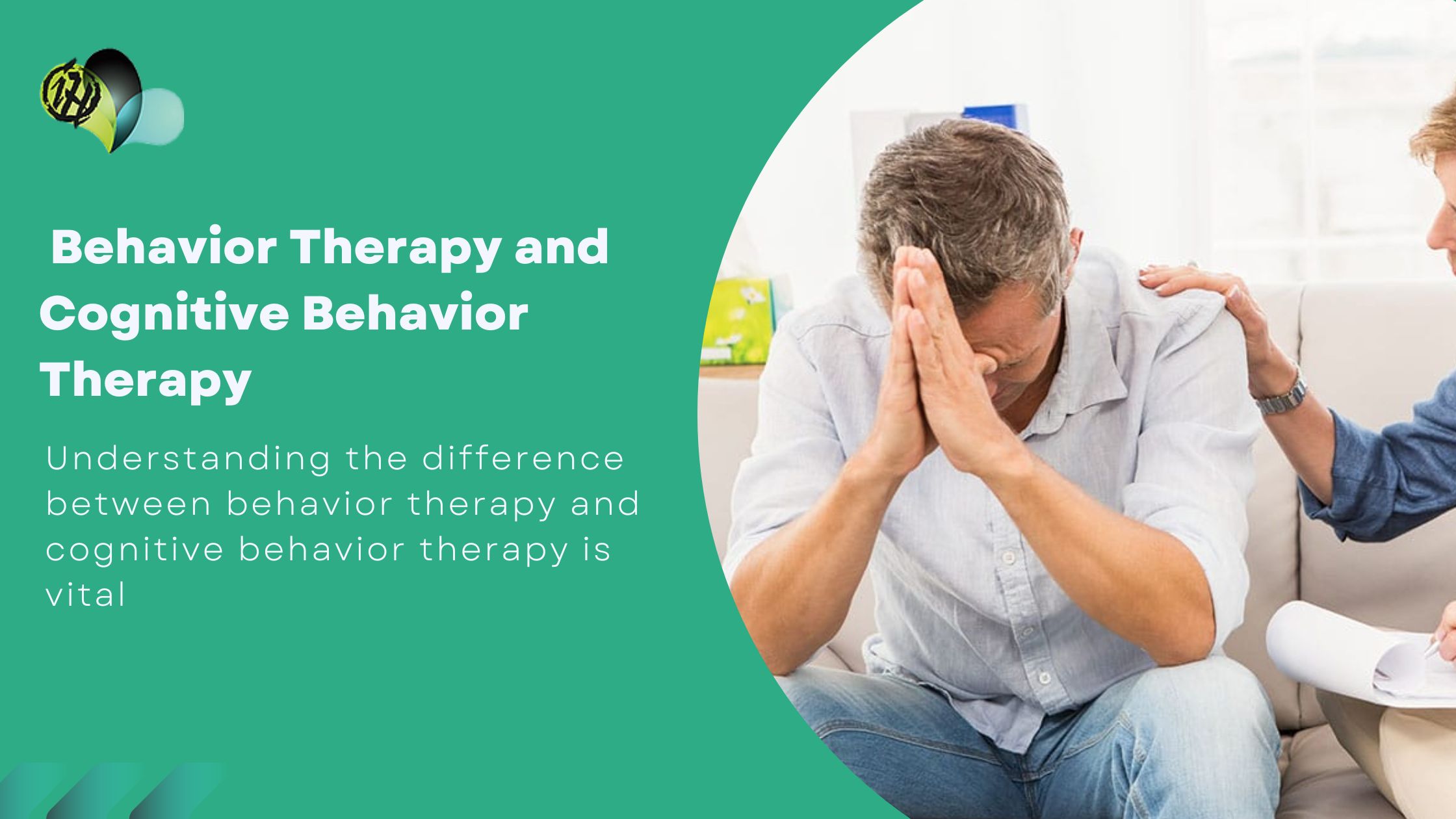Smiling therapist talking with a patient during an integrative anxiety and depression management session.