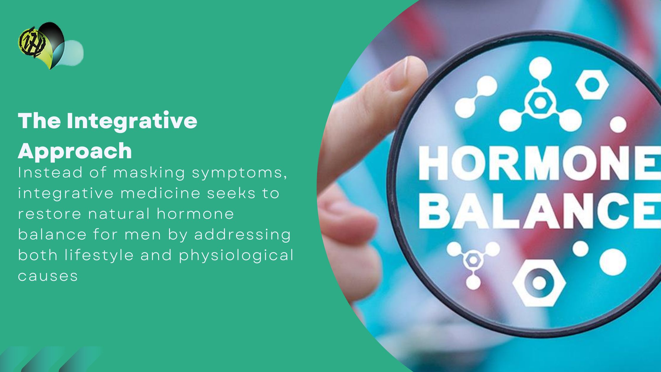 Middle-aged man consulting with an integrative health specialist about hormone imbalance, low testosterone symptoms, and natural treatment options for men’s hormone health.
